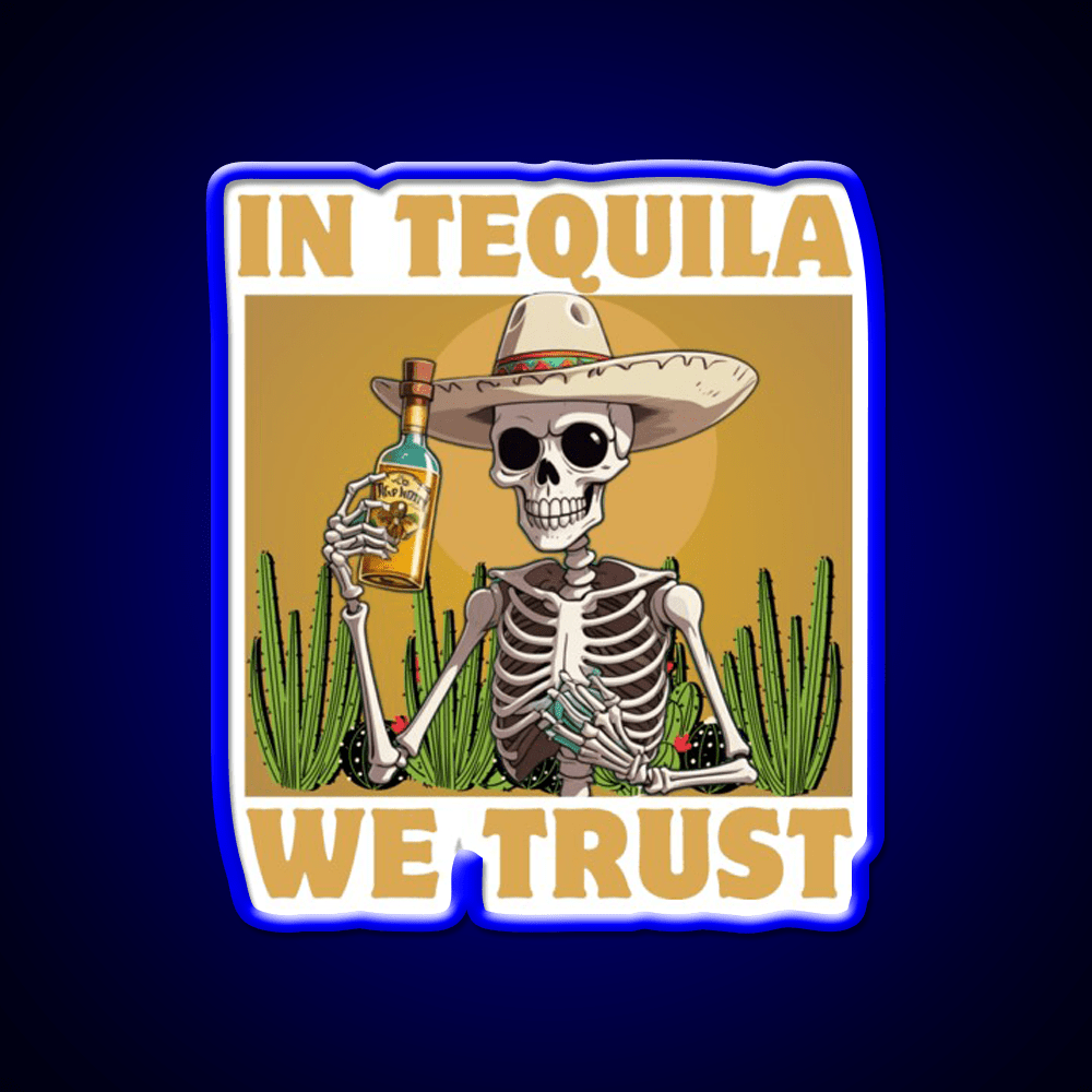 In Tequila We Trust Party Drink Tequila Led Neon Sign Rgb Color - Shineneon