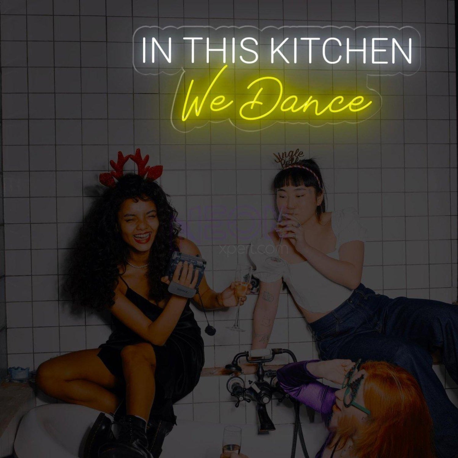 In This Kitchen We Dance Led Neon Sign Retro Kitchen Wall Decor | Shineneon