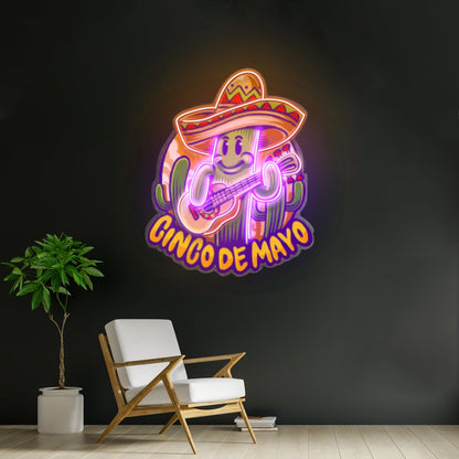 Inco De Mayo Cactus Mascot Led Neon Sign Light Custom Led Signs - Shineneon