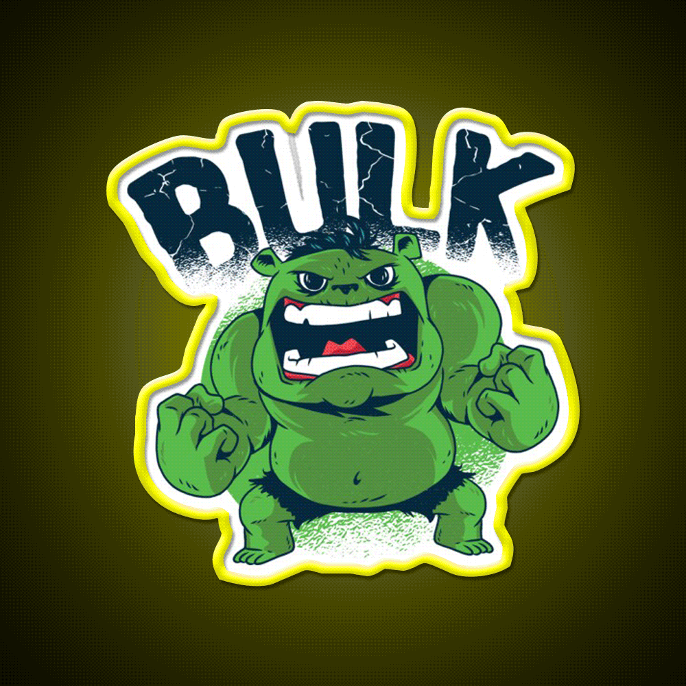 Incredible Bulk Gym Fitness Led Neon Sign Rgb Color