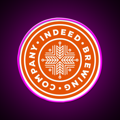 Indeed Brewing Company Beer Bar Decor Led Neon Sign Rgb Color - Neon sign mounted on wall in room