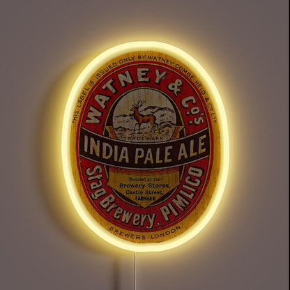 India Pale Ale Beer Label Rgb Led Neon Sign - Shineneon