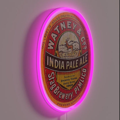 India Pale Ale Beer Label Rgb Led Neon Sign - Shineneon