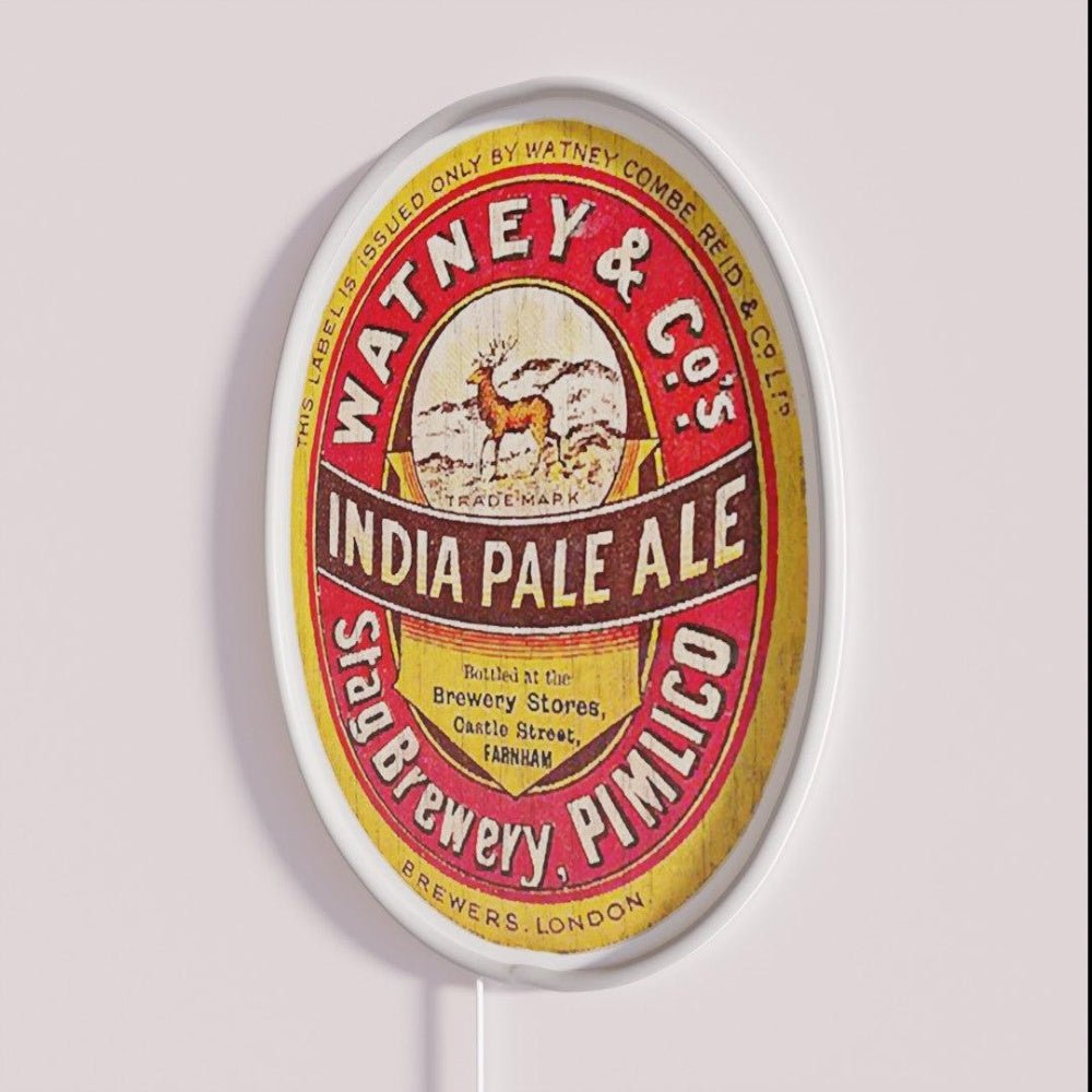 India Pale Ale Beer Label Rgb Led Neon Sign - Shineneon