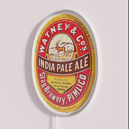 India Pale Ale Beer Label Rgb Led Neon Sign - Shineneon