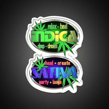 Indica Sativa Hemp Inspired Green Leaf Led Neon Sign Rgb Color - Shineneon