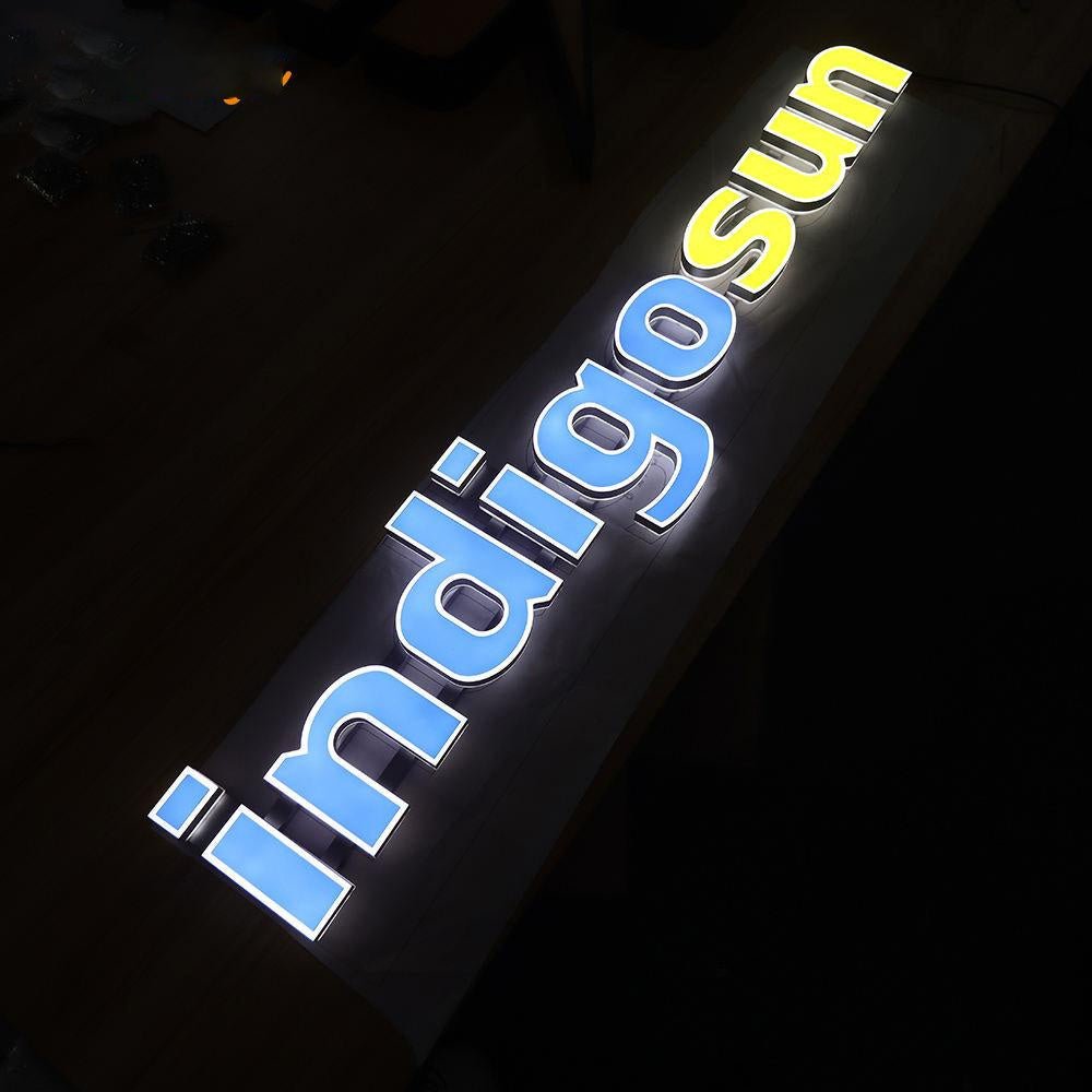 Indigo Sun 3D Frontlit Letters Metal Led Sign - Shineneon