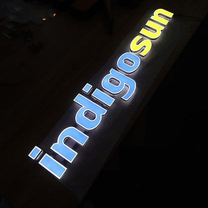 Indigo Sun 3D Frontlit Letters Metal Led Sign - Shineneon