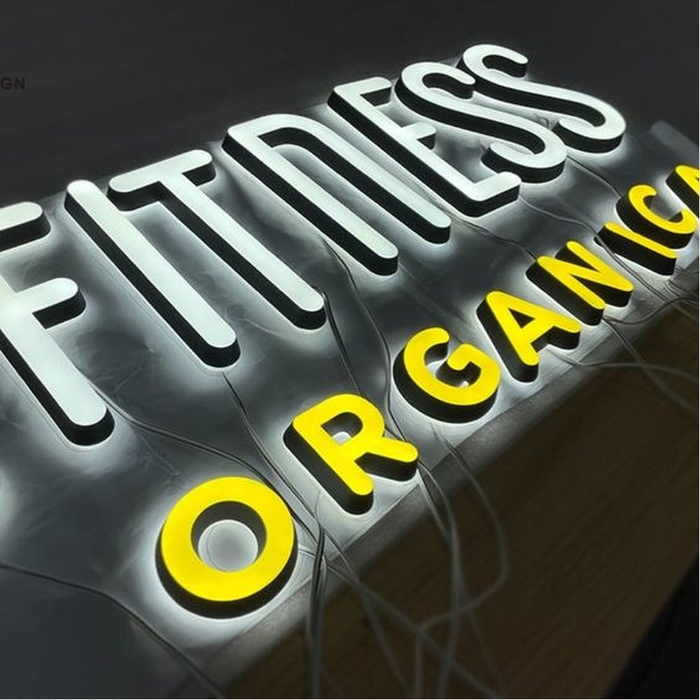 Individual Fitness 3D Frontlit And Backlit Channel Letter Led Light Sign - Shineneon