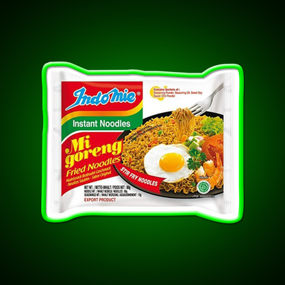 Indomie Original Flavour Fast Food Led Neon Sign For Burger Place Rgb Color