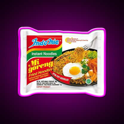 Indomie Original Flavour Fast Food Led Neon Sign For Burger Place Rgb Color