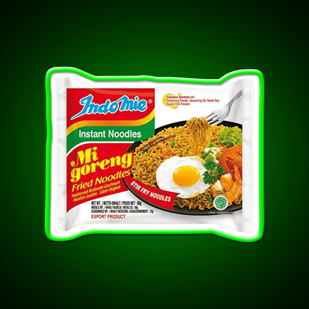 Indomie Original Flavour Fast Food Led Neon Sign For Burger Place Rgb Color - Shineneon