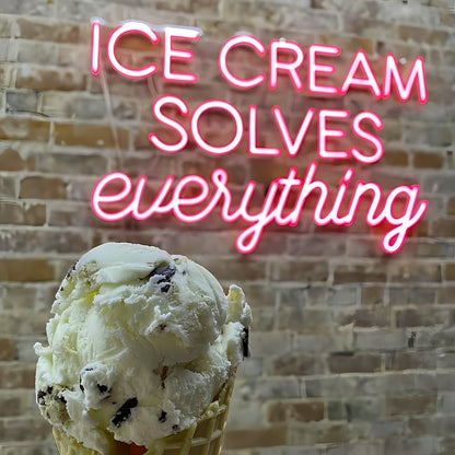 Indulge In Bliss Ice Cream Solves Everything Led Neon Sign | Shineneon