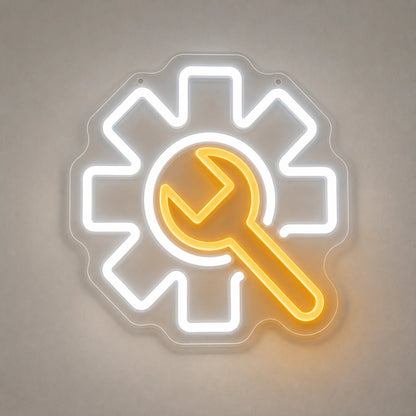 Industrial Gear Vintage LED Neon Sign - Shineneon