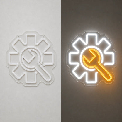 Industrial Gear Vintage LED Neon Sign - Shineneon