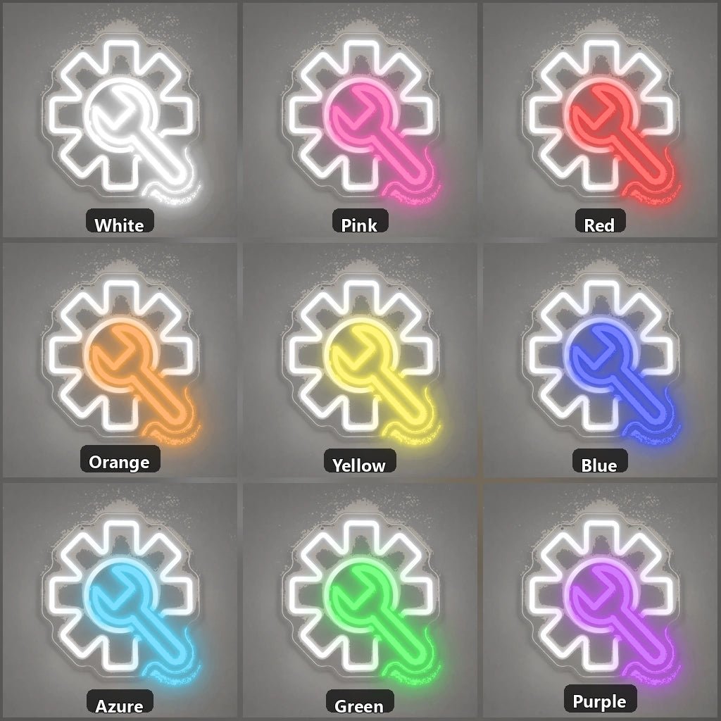 Industrial Gear Vintage LED Neon Sign - Shineneon