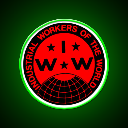 Industrial Workers Of The World Iww Logo Beer Bar Decor Led Neon Sign Rgb Color - LED neon sign view 8