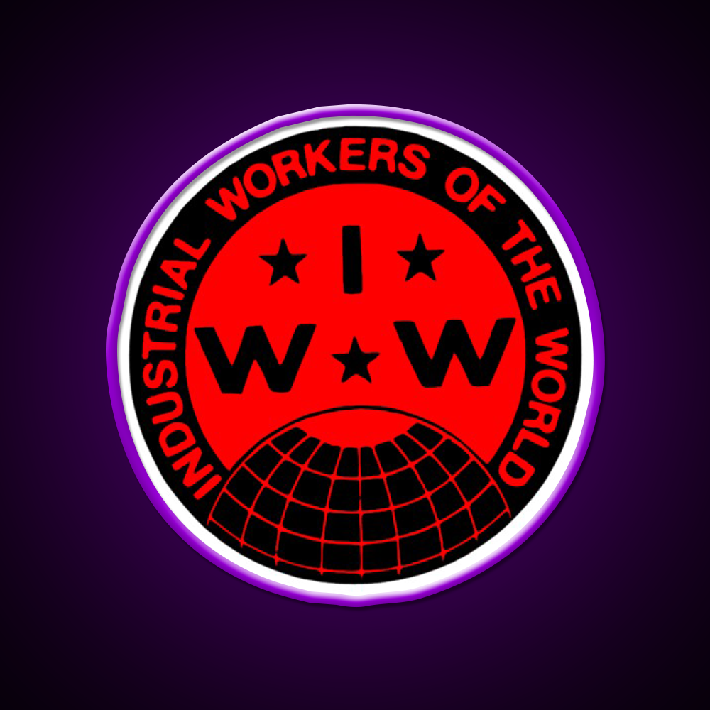 Industrial Workers Of The World Iww Logo Beer Bar Decor Led Neon Sign Rgb Color - LED neon sign view 9