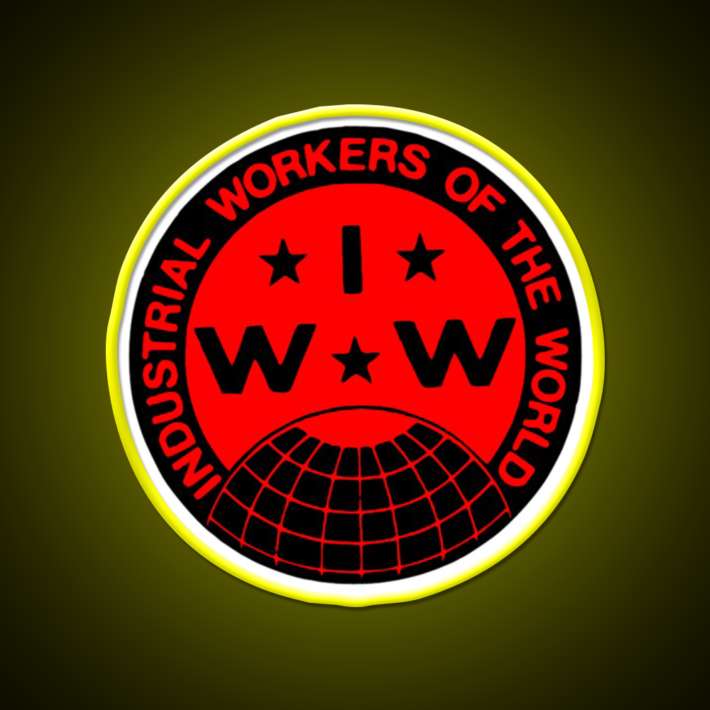 Industrial Workers Of The World Iww Logo Beer Bar Decor Led Neon Sign Rgb Color - LED neon sign view 7