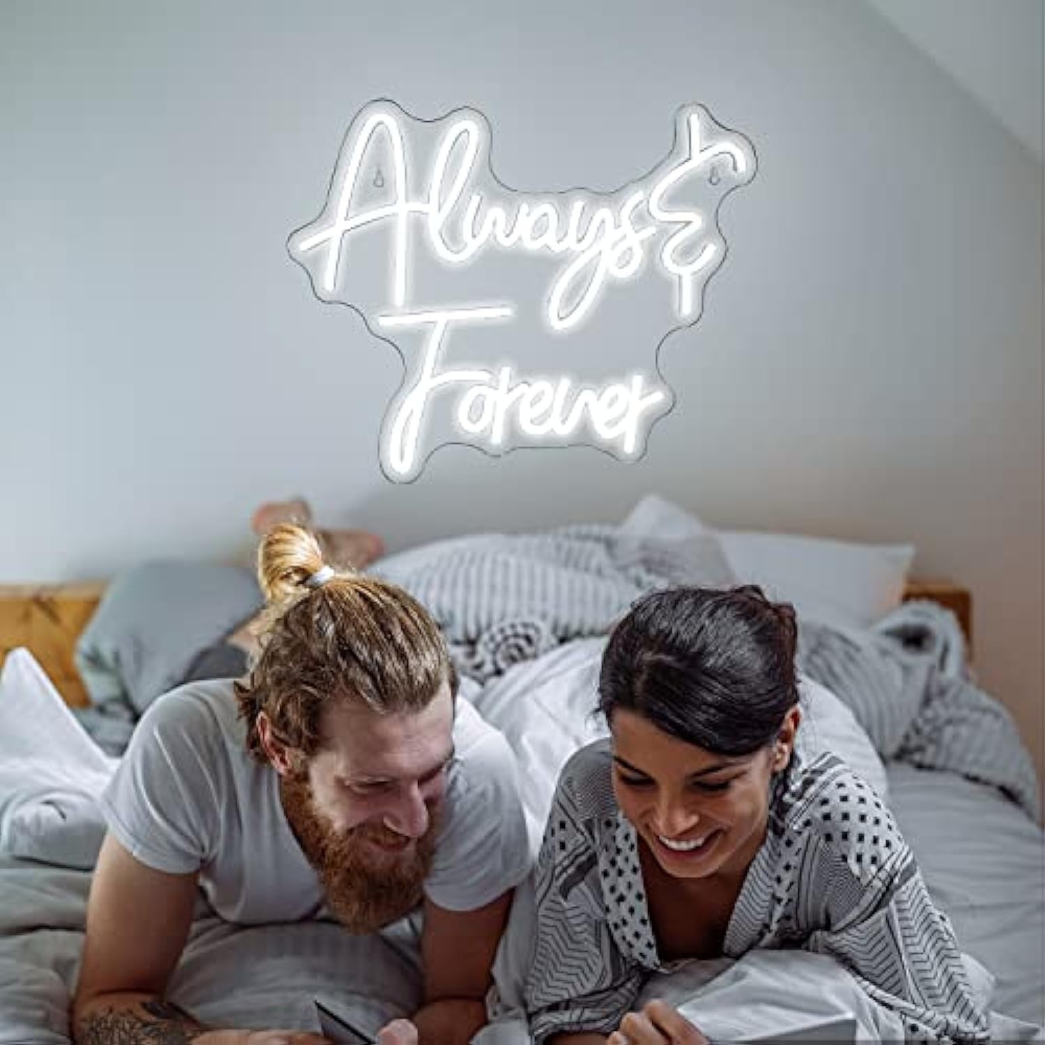 Ineonlife Always Forever Neon Sign White Letter Led Neon Light | Shineneon