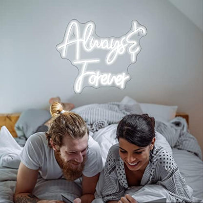 Ineonlife Always Forever Neon Sign White Letter Led Neon Light | Shineneon