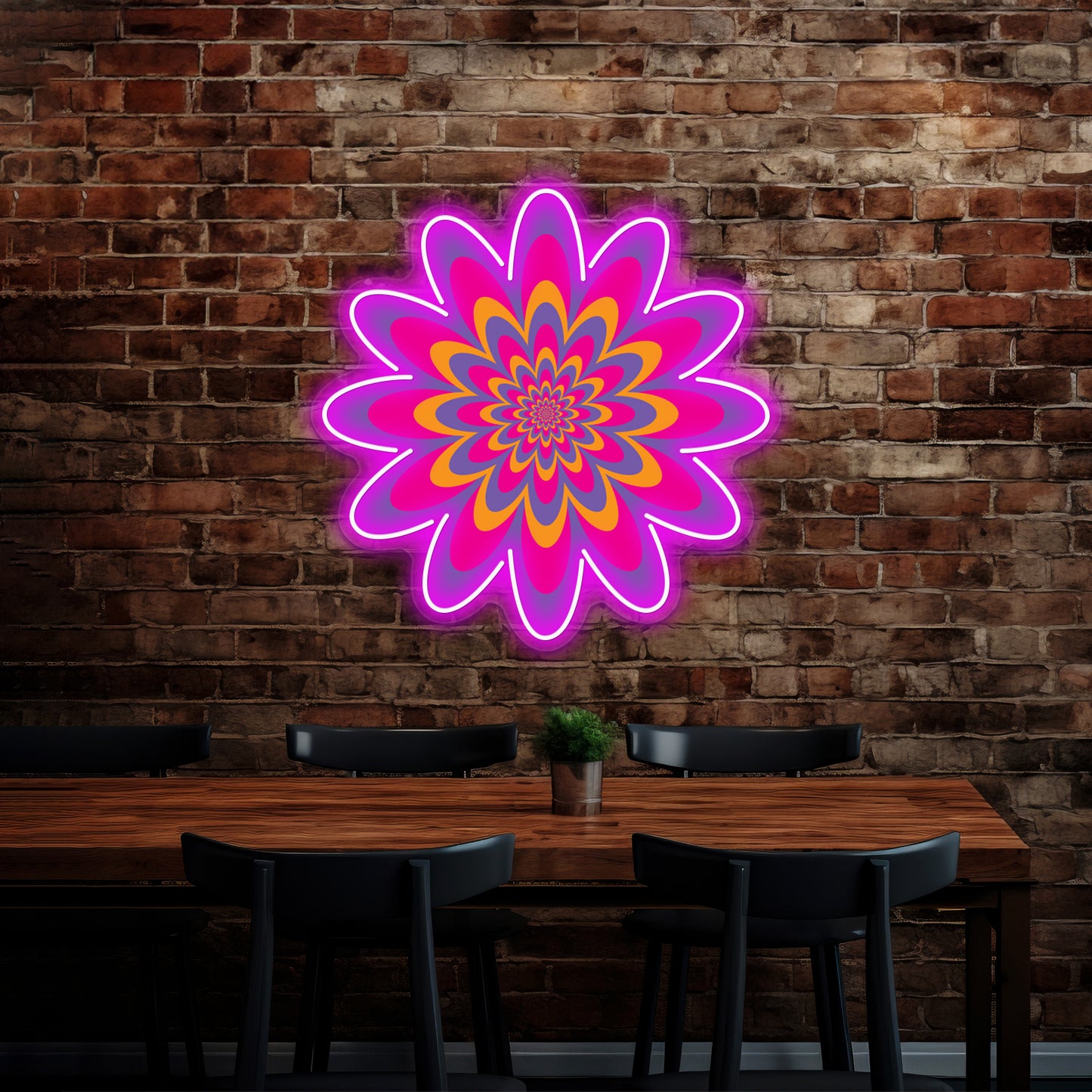 Infinite Flower Wall Artwork Neon Signs