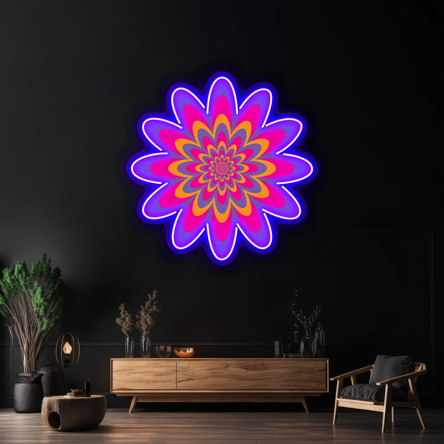 Infinite Flower Wall Artwork Neon Signs