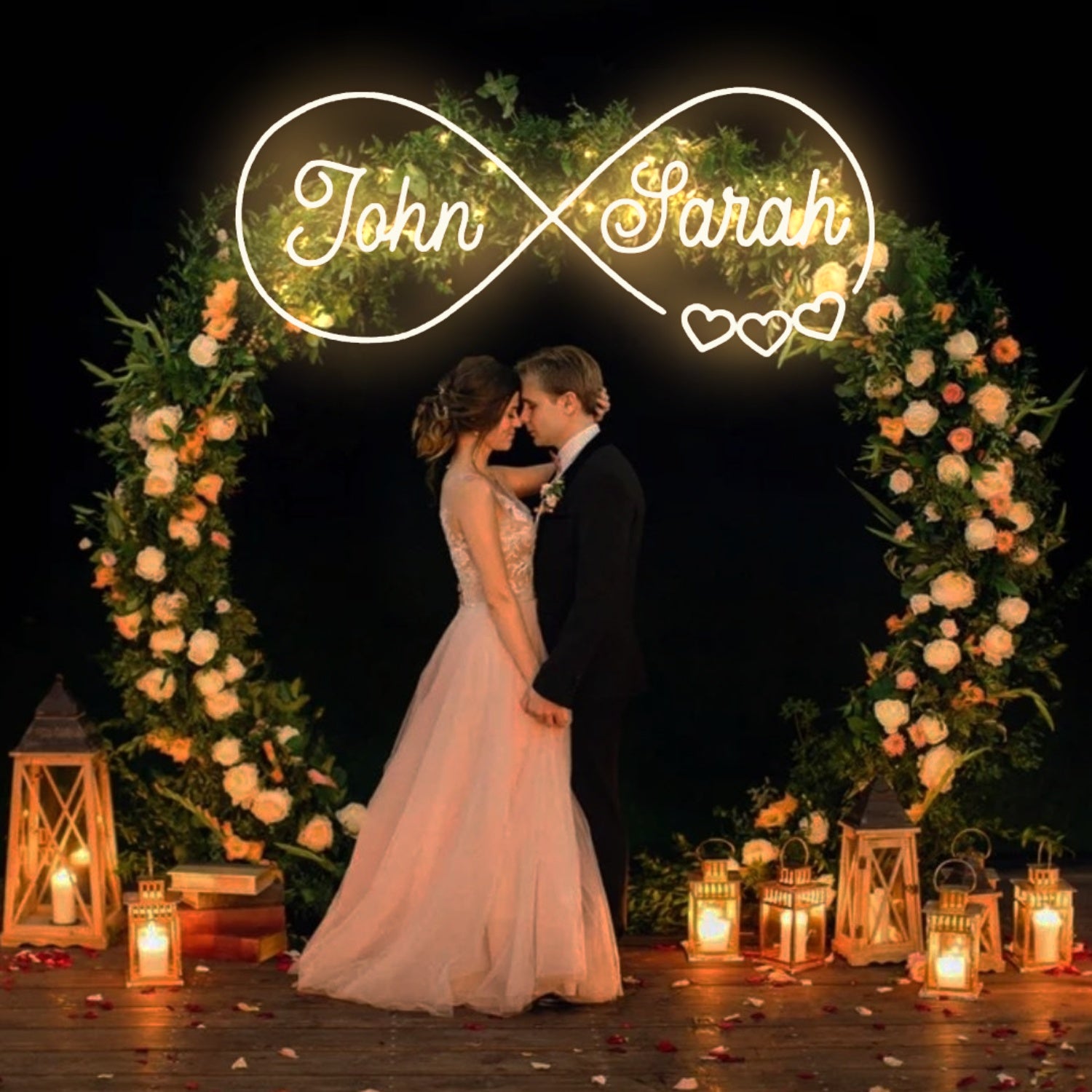Infinite Shape Wedding Led Neon Sign With Your First Names | Shineneon