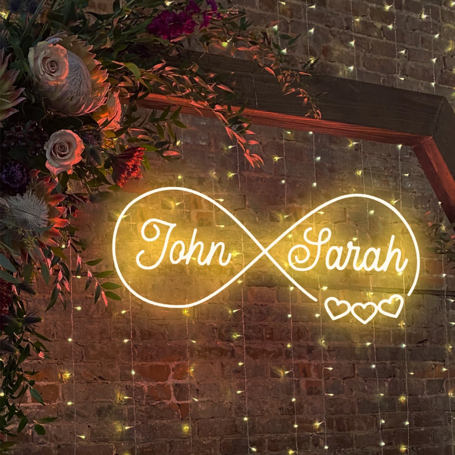 Infinite Shape Wedding Led Neon Sign With Your First Names | Shineneon