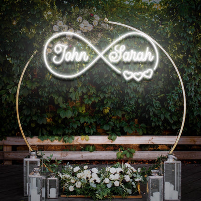 Infinite Shape Wedding Led Neon Sign With Your First Names | Shineneon