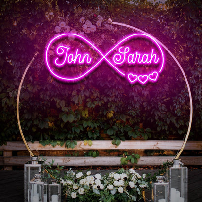 Infinite Shape Wedding Led Neon Sign With Your First Names | Shineneon