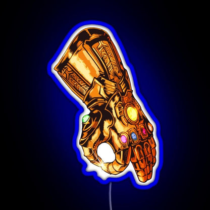 Infinity Gauntlet Circle Game Rgb Led Neon Sign Pop Wall Art - Shineneon