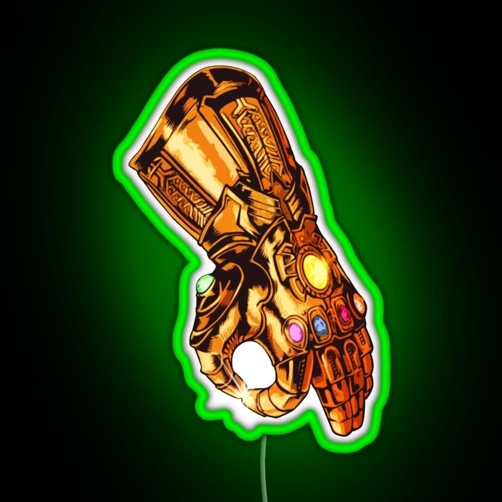 Infinity Gauntlet Circle Game Rgb Led Neon Sign Pop Wall Art - Shineneon