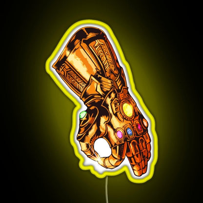 Infinity Gauntlet Circle Game Rgb Led Neon Sign Pop Wall Art - Shineneon