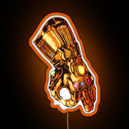 Infinity Gauntlet Circle Game Rgb Led Neon Sign Pop Wall Art - Shineneon