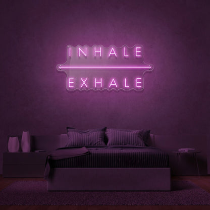Inhale Exhale LED Neon Sign Home Wall Art - 01 Original Product Image