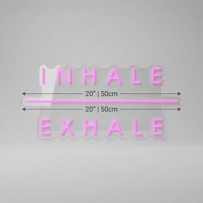 Inhale Exhale LED Neon Sign Home Wall Art - 04 Size Image