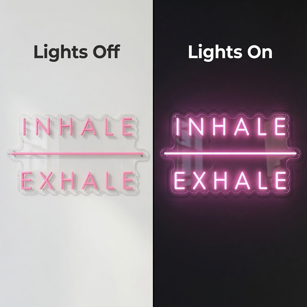 Inhale Exhale LED Neon Sign Home Wall Art - Shineneon