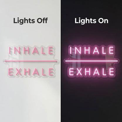 Inhale Exhale LED Neon Sign Home Wall Art - Shineneon