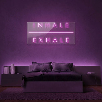 Inhale Exhale LED Neon Sign Home Wall Art - Shineneon