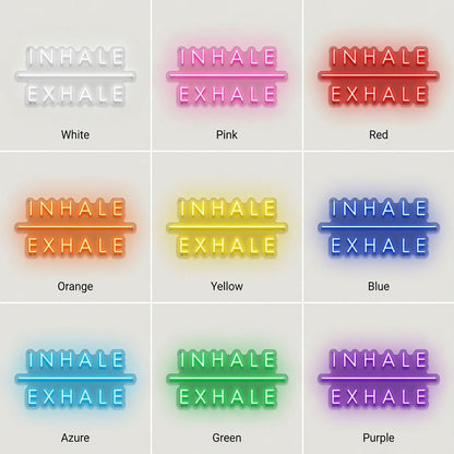 Inhale Exhale LED Neon Sign Home Wall Art - Shineneon