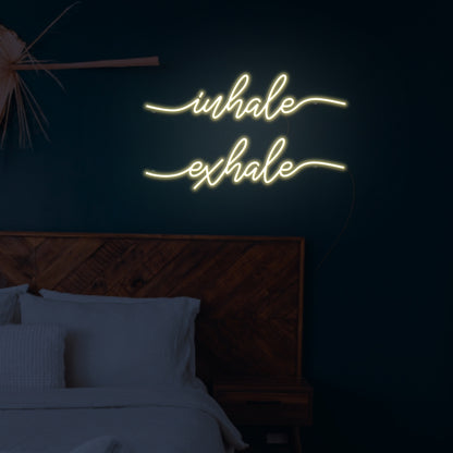 Inhale Exhale Led Neon Sign Wall Art | Shineneon