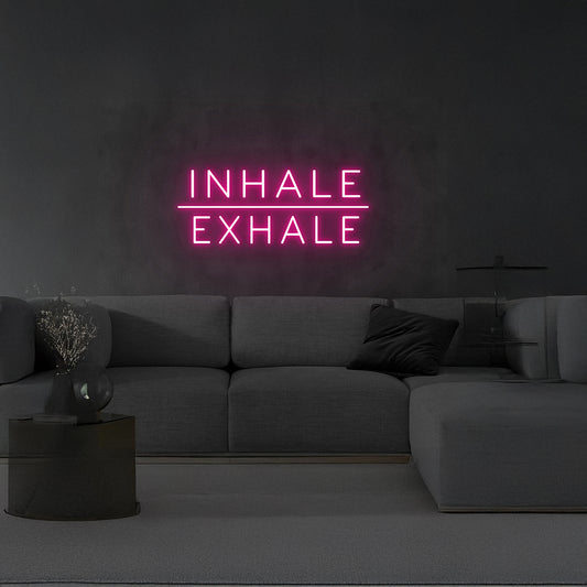 Inhale Exhale Neon Sign Fitness Neon Sign