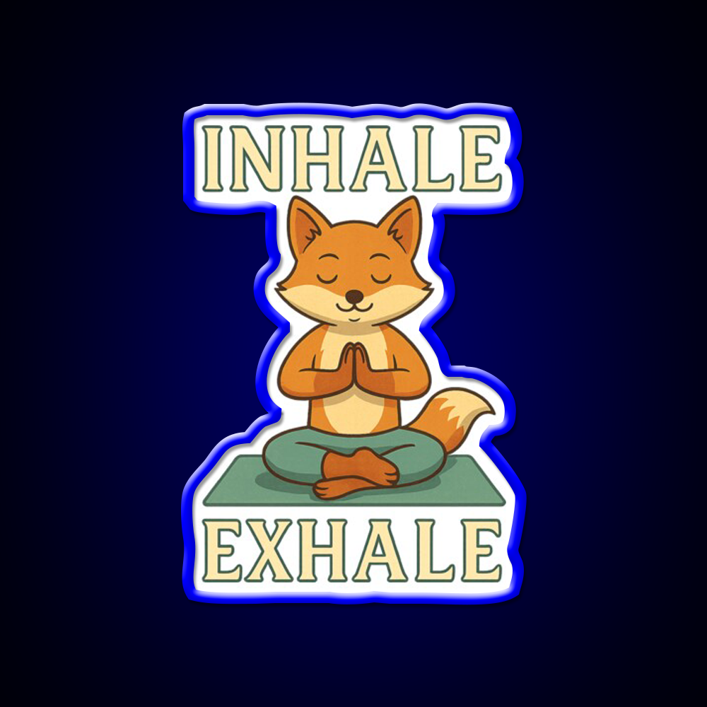 Inhale Exhale Yoga Led Neon Sign For Wellness Space Rgb Color