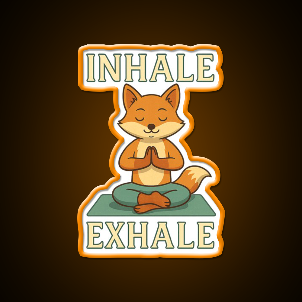 Inhale Exhale Yoga Led Neon Sign For Wellness Space Rgb Color