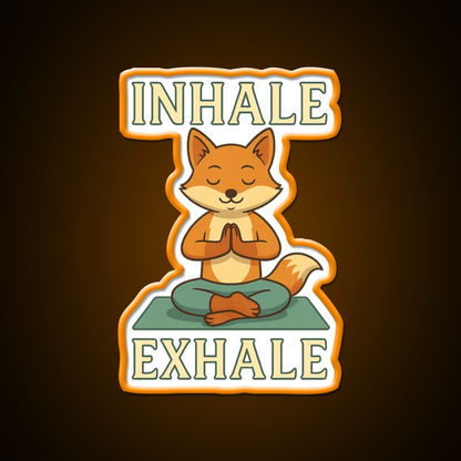 Inhale Exhale Yoga Led Neon Sign For Wellness Space Rgb Color