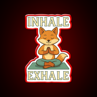 Inhale Exhale Yoga Led Neon Sign For Wellness Space Rgb Color
