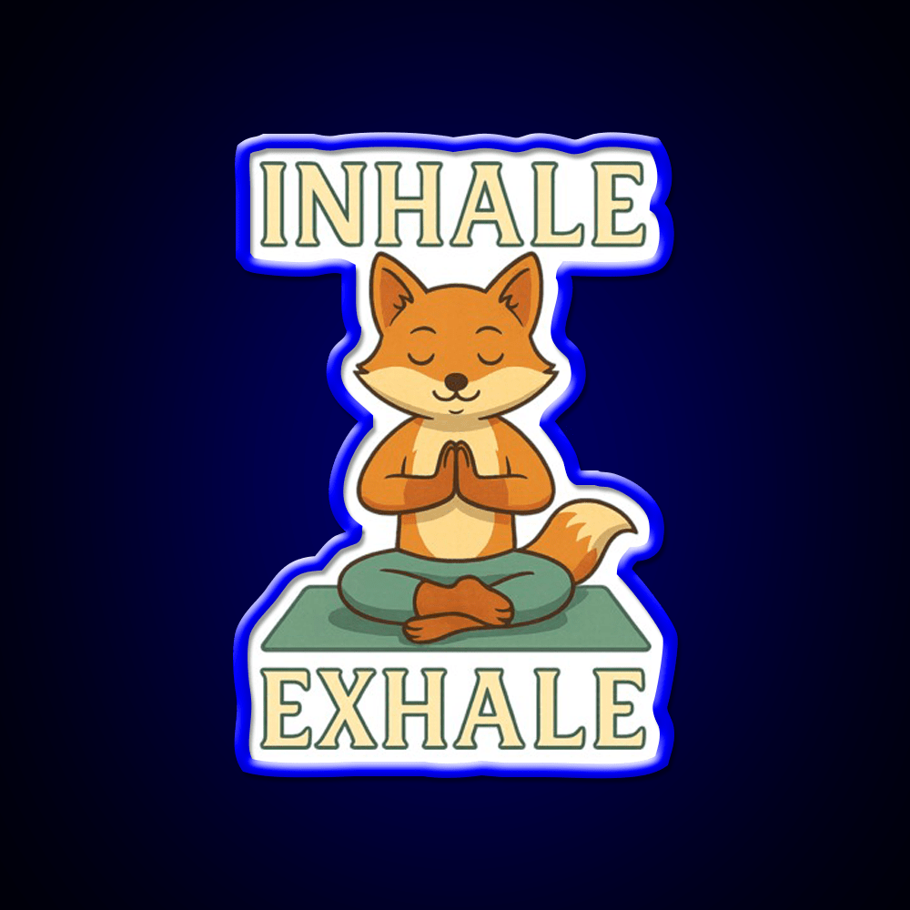 Inhale Exhale Yoga Led Neon Sign For Wellness Space Rgb Color - Shineneon