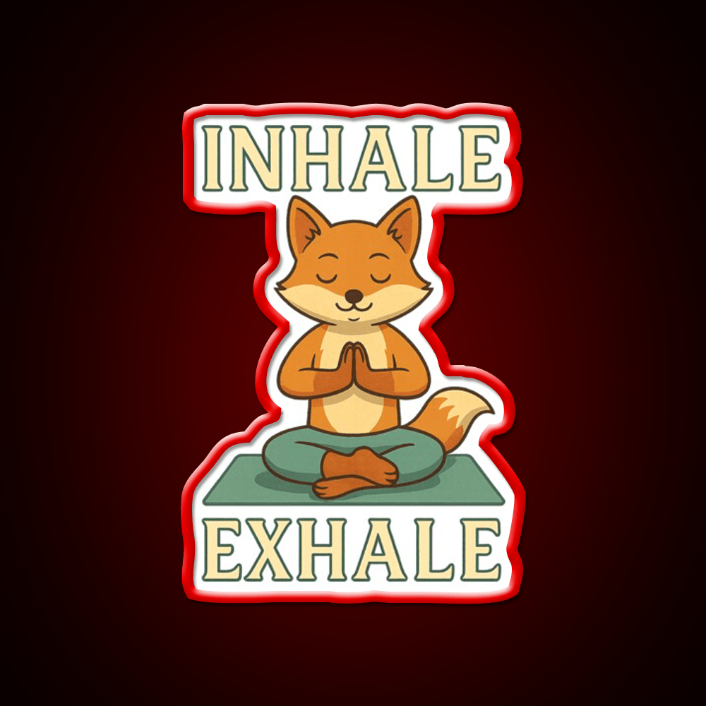 Inhale Exhale Yoga Led Neon Sign For Wellness Space Rgb Color - Shineneon