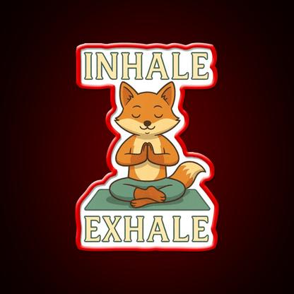 Inhale Exhale Yoga Led Neon Sign For Wellness Space Rgb Color - Shineneon